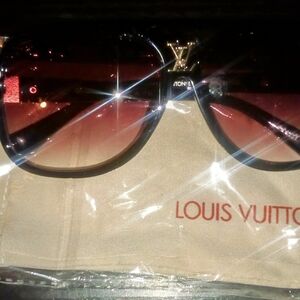 LV Black and Gold Sunglasses No Case